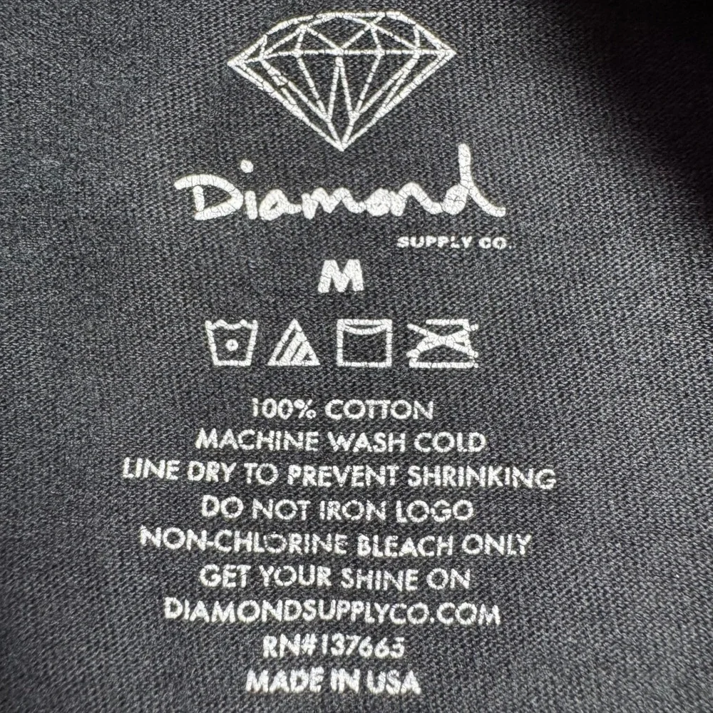 Vintage Diamond Supply Co.‎ Mens Long Sleeve T-Shirt Graphic Black Red Skate USA